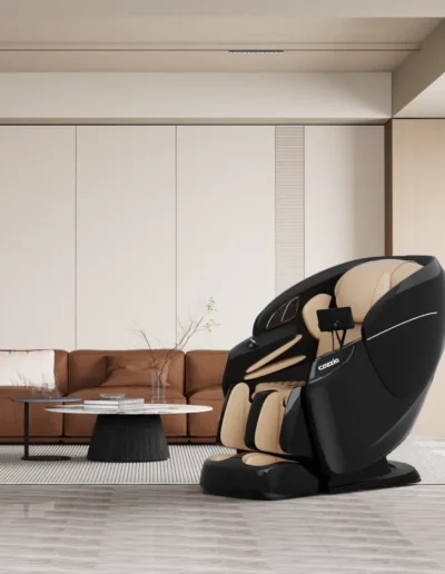 Cozzia Fusion Pro Smart Massage Chair Champagne/Black